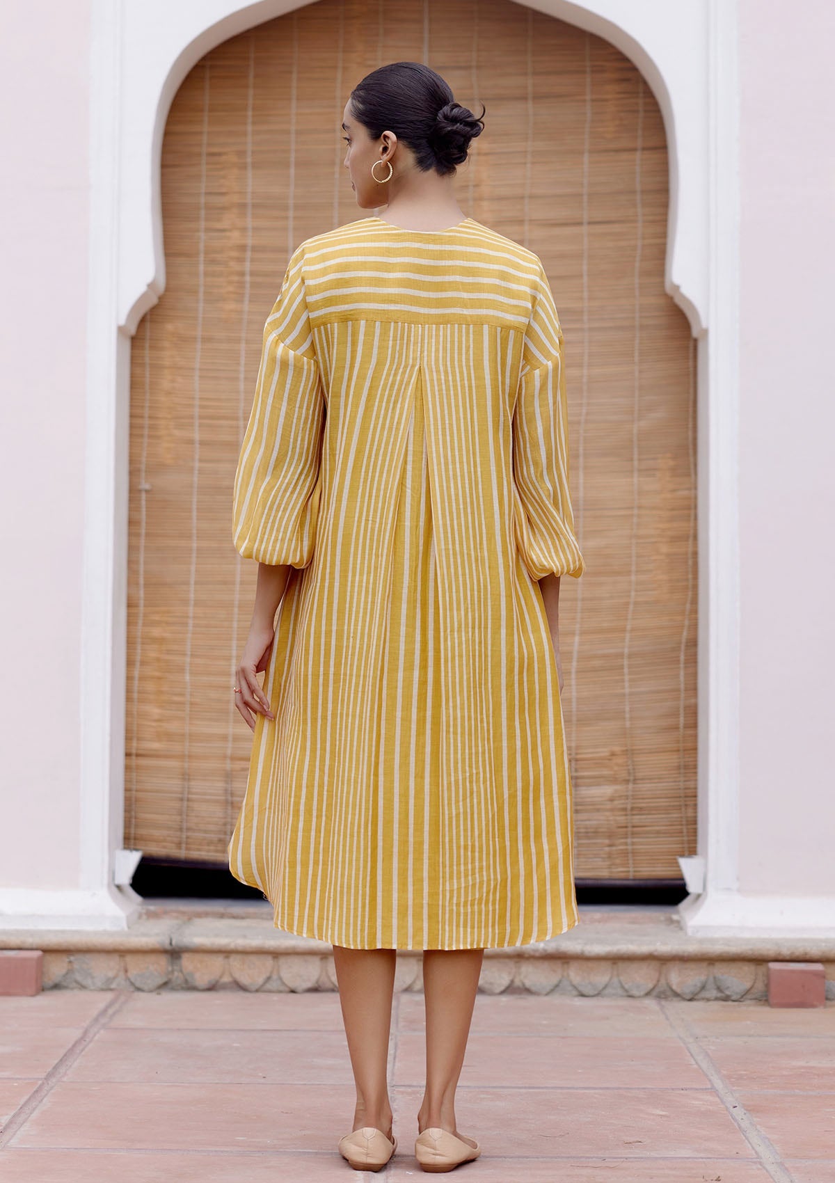 Ochre Printed Dress